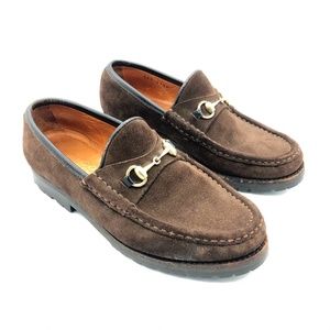 GUCCI Horsebit Brown Suede Leather Luxury Loafer